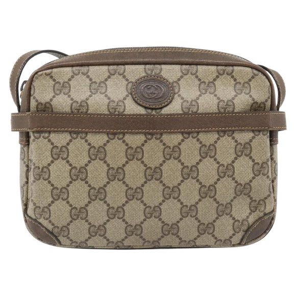 GUCCI GG Supreme Shoulder Bag PVC Beige Gold 007 90 0017 Auth 182403