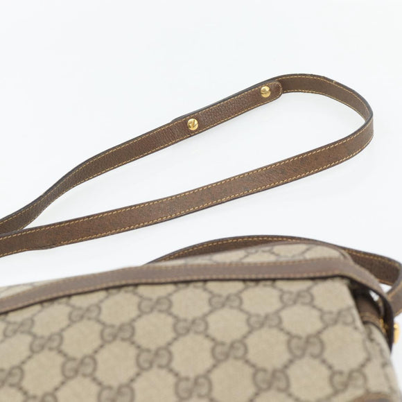 GUCCI GG Supreme Shoulder Bag PVC Beige Gold 007 90 0017 Auth 182403