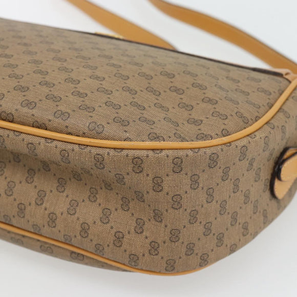 GUCCI Micro GG Supreme Shoulder Bag PVC Beige Gold 001 115 4001 Auth 182404