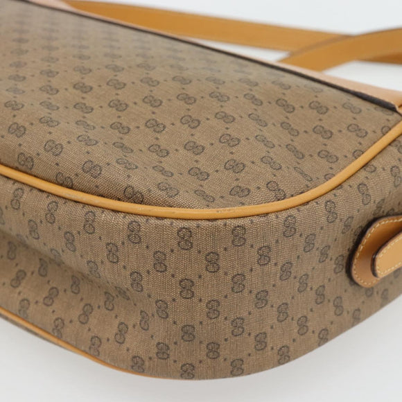 GUCCI Micro GG Supreme Shoulder Bag PVC Beige Gold 001 115 4001 Auth 182404