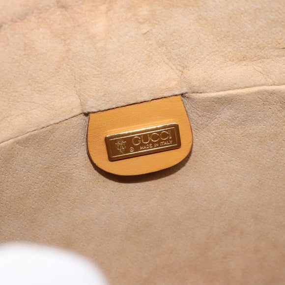 GUCCI Micro GG Supreme Shoulder Bag PVC Beige Gold 001 115 4001 Auth 182404