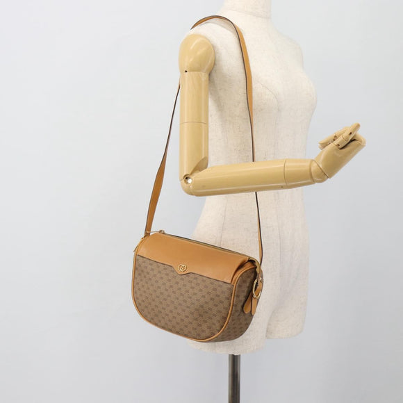 GUCCI Micro GG Supreme Shoulder Bag PVC Beige Gold 001 115 4001 Auth 182404
