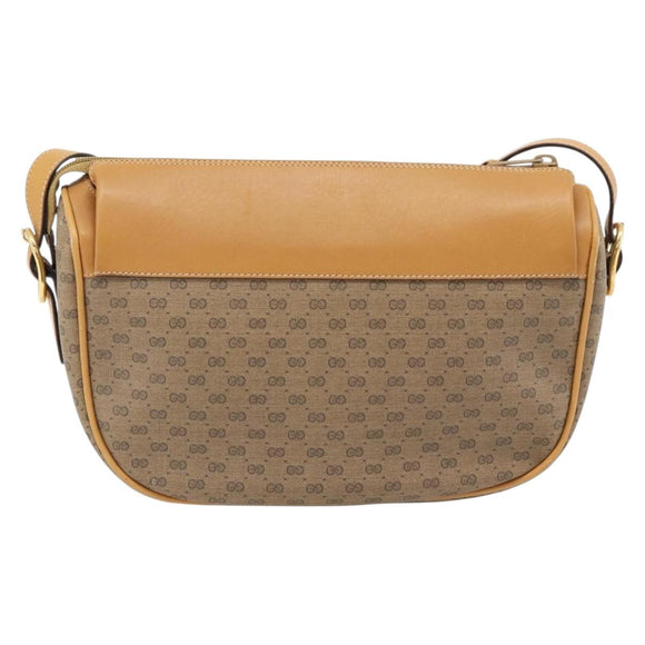 GUCCI Micro GG Supreme Shoulder Bag PVC Beige Gold 001 115 4001 Auth 182404