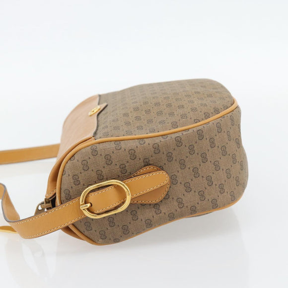 GUCCI Micro GG Supreme Shoulder Bag PVC Beige Gold 001 115 4001 Auth 182404