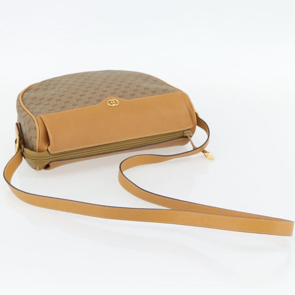 GUCCI Micro GG Supreme Shoulder Bag PVC Beige Gold 001 115 4001 Auth 182404