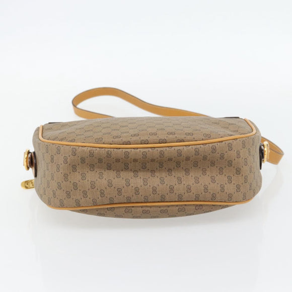 GUCCI Micro GG Supreme Shoulder Bag PVC Beige Gold 001 115 4001 Auth 182404