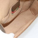 GUCCI GG Supreme Web Sherry Line Clutch Bag PVC Beige Red 89 01 030 Auth 182405-14