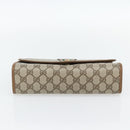 GUCCI GG Supreme Web Sherry Line Clutch Bag PVC Beige Red 89 01 030 Auth 182405-7