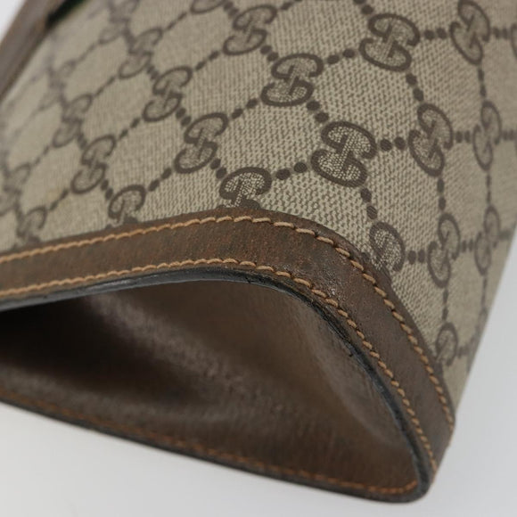 GUCCI GG Supreme Web Sherry Line Tas PVC Beige Rood 64 014 2125 28 Auth 182406