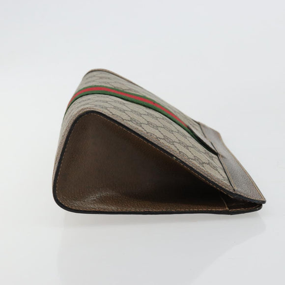 GUCCI GG Supreme Web Sherry Line Tas PVC Beige Rood 64 014 2125 28 Auth 182406