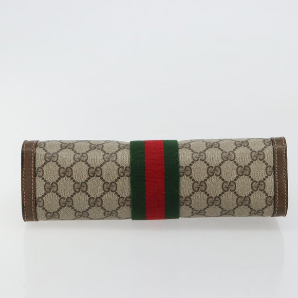 GUCCI GG Supreme Web Sherry Line Tas PVC Beige Rood 64 014 2125 28 Auth 182406