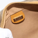 GUCCI Micro GG Supreme Clutch Bag PVC Beige Gold Auth 182408-9