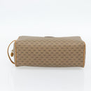 GUCCI Micro GG Supreme Clutch Bag PVC Beige Gold Auth 182408-6