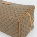 GUCCI Micro GG Supreme Clutch Bag PVC Beige Gold Auth 182408-7