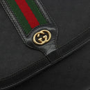GUCCI Micro GG Supreme Web Sherry Line Tas PVC Zwart 001 115 0914 Auth 182409-14