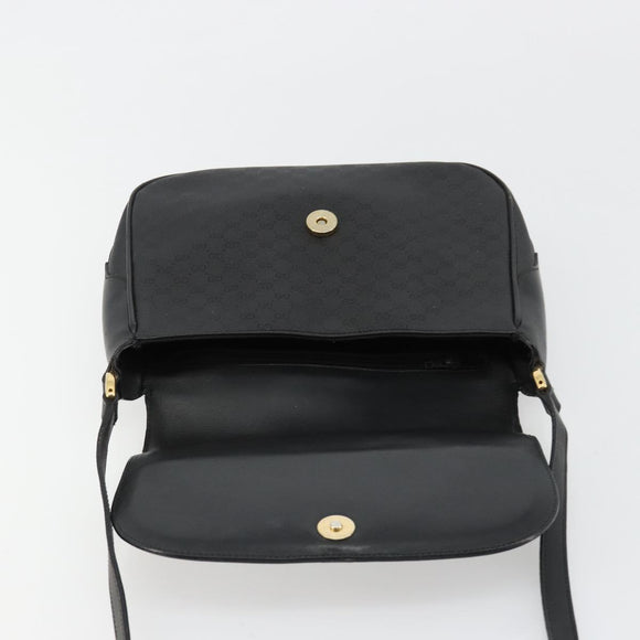 GUCCI Micro GG Supreme Web Sherry Line Tas PVC Zwart 001 115 0914 Auth 182409