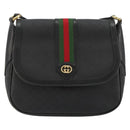 GUCCI Micro GG Supreme Web Sherry Line Tas PVC Zwart 001 115 0914 Auth 182409-2