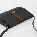 GUCCI Micro GG Supreme Web Sherry Line Tas PVC Zwart 001 115 0914 Auth 182409-6