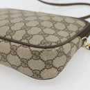 GUCCI GG Supreme Schoudertas PVC Beige Goud 97 02 068 Auth 182410-9
