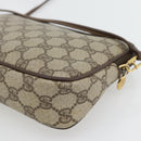 GUCCI GG Supreme Schoudertas PVC Beige Goud 97 02 068 Auth 182410-15