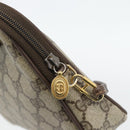 GUCCI GG Supreme Schoudertas PVC Beige Goud 97 02 068 Auth 182410-10