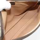GUCCI GG Supreme Schoudertas PVC Beige Goud 97 02 068 Auth 182410-11