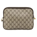 GUCCI GG Supreme Schoudertas PVC Beige Goud 97 02 068 Auth 182410-2