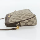 GUCCI GG Supreme Schoudertas PVC Beige Goud 97 02 068 Auth 182410-3
