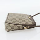 GUCCI GG Supreme Schoudertas PVC Beige Goud 97 02 068 Auth 182410-4