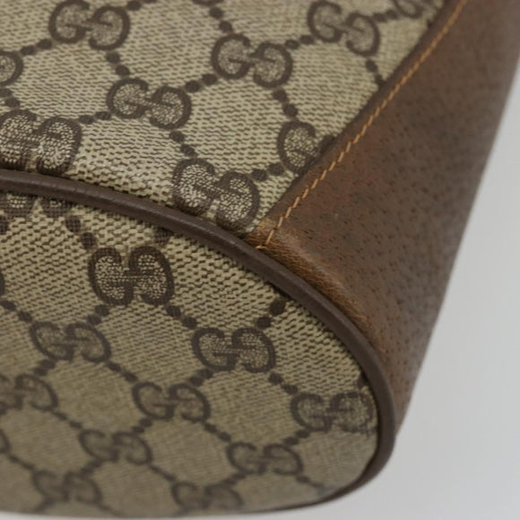 GUCCI GG Supreme Web Sherry Line Tasche PVC Beige Gold 904 02 081 Auth 182411