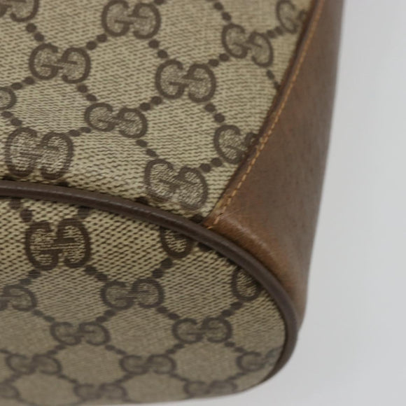 GUCCI GG Supreme Web Sherry Line Tasche PVC Beige Gold 904 02 081 Auth 182411