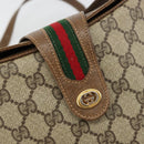 GUCCI GG Supreme Web Sherry Line Tasche PVC Beige Gold 904 02 081 Auth 182411-17