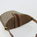 GUCCI GG Supreme Web Sherry Line Tasche PVC Beige Gold 904 02 081 Auth 182411-6