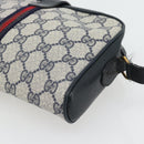 GUCCI GG Supreme Sherry Line Schoudertas PVC Marine Goud Auth 182412-16