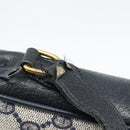 GUCCI GG Supreme Sherry Line Schoudertas PVC Marine Goud Auth 182412-9
