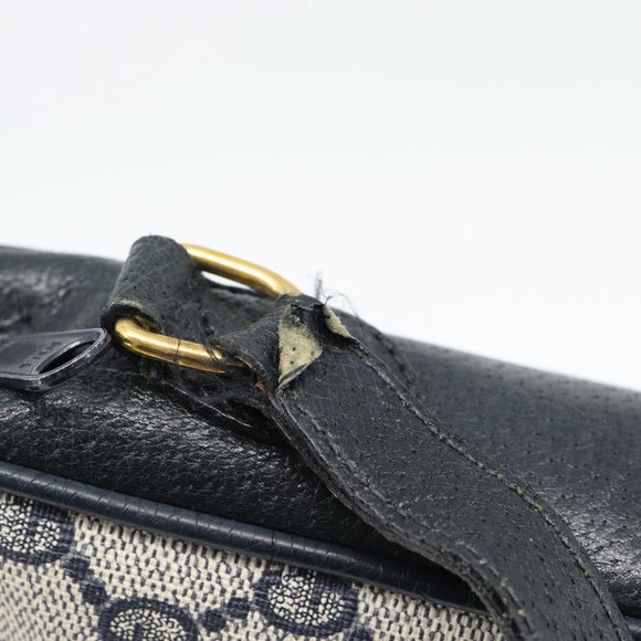 GUCCI GG Supreme Sherry Line Schoudertas PVC Marine Goud Auth 182412