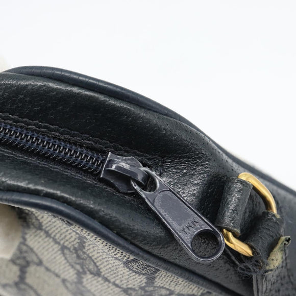 GUCCI GG Supreme Sherry Line Schoudertas PVC Marine Goud Auth 182412