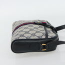 GUCCI GG Supreme Sherry Line Schoudertas PVC Marine Goud Auth 182412-4