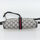 GUCCI GG Supreme Sherry Line Schoudertas PVC Marine Goud Auth 182412-5