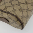 GUCCI GG Supreme Web Sherry Line Shoulder Bag PVC Beige Gold Auth 182413-12