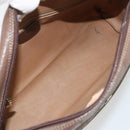 GUCCI GG Supreme Web Sherry Line Shoulder Bag PVC Beige Gold Auth 182413-18