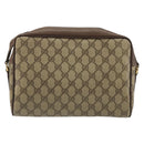 GUCCI GG Supreme Web Sherry Line Shoulder Bag PVC Beige Gold Auth 182413-3