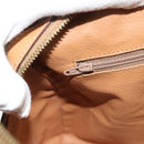 CELINE Macadam Canvas Mini Boston Bag PVC Leather Brown Gold Auth 182416A-18