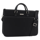 BURBERRY Business Bag Nylon 2way Black Silver Auth 182417-1