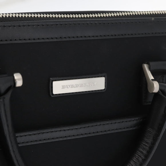BURBERRY Business Bag Nylon 2way Black Silver Auth 182417