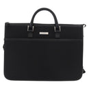BURBERRY Business Bag Nylon 2way Black Silver Auth 182417-2
