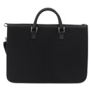 BURBERRY Business Bag Nylon 2way Black Silver Auth 182417-3