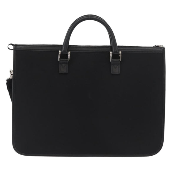BURBERRY Business Bag Nylon 2way Black Silver Auth 182417