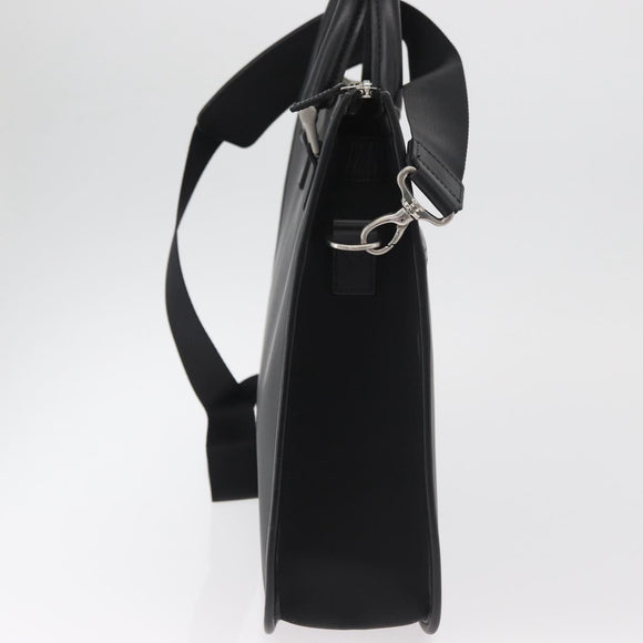 BURBERRY Business Bag Nylon 2way Black Silver Auth 182417
