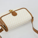 CELINE Macadam Canvas Shoulder Bag PVC Leather White Gold Auth 182418A-6